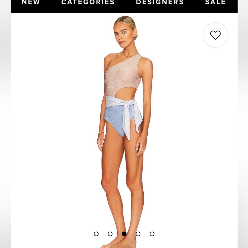 Beach Riot One-Shoulder Colorblock Swimsuit